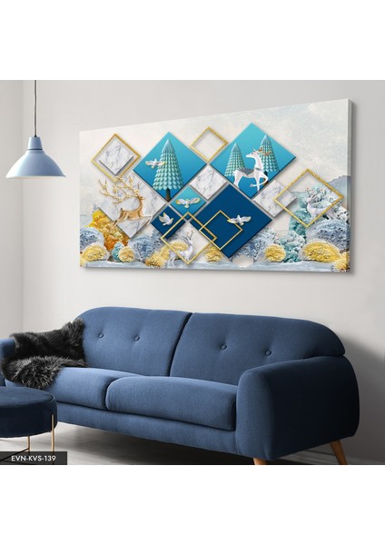 Altın Boynuzlu Geyik Kanvas - Canvas Tablo modelleri