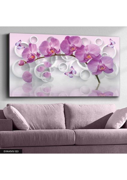 Mor Orkide Kanvas - Canvas Tablo