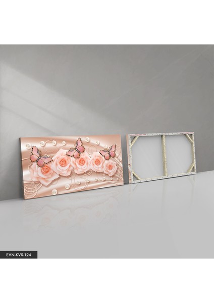 Pembe Kelebekler Kanvas - Canvas Tablo
