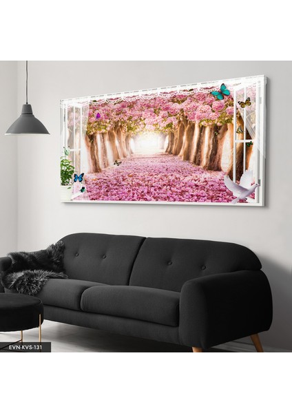 Pembe Tünel Kanvas - Canvas Tablo modelleri