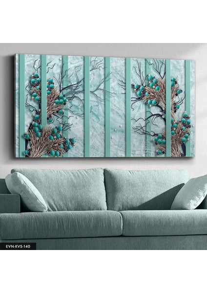 Yeşil Taşlı Kanvas - Canvas Tablo