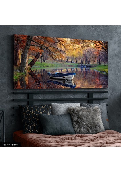 Kayık Manzaralı Kanvas - Canvas Tablo indirimleri
