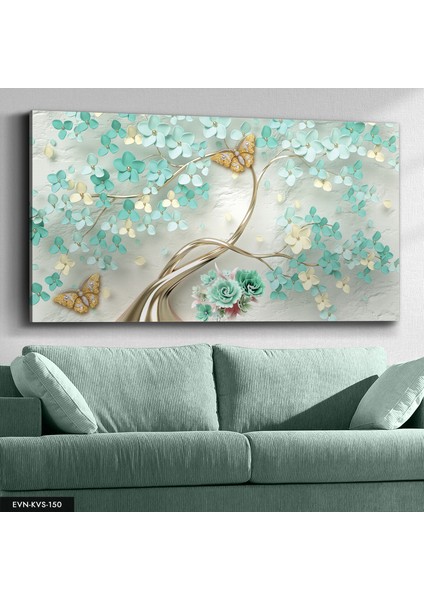 Ağaç Çiçekler Kanvas - Canvas Tablo