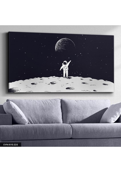 Ayda Astronot Kanvas - Canvas Tablo