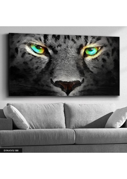Renkli Gözlü Kaplan Kanvas - Canvas Tablo