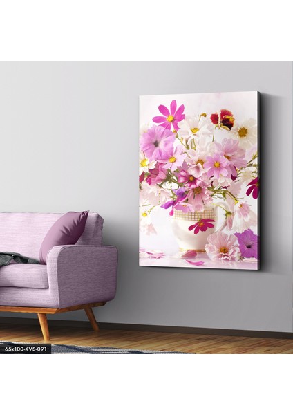 Renkli Çiçekler Kanvas - Canvas Tablo