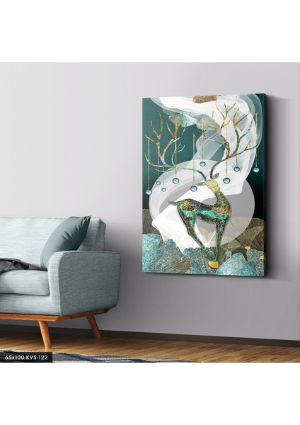 Renkli Geyik Kanvas - Canvas Tablo