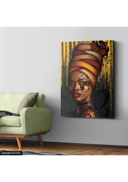Afrikalı Kadın Portre Kanvas - Canvas Tablo