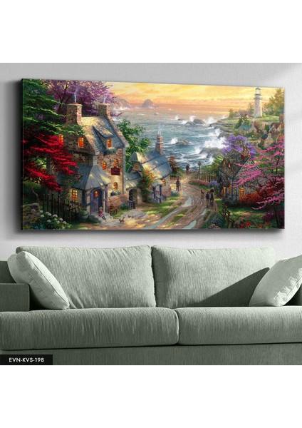 Thomas Kinkade Yağlı Boya Görünümlü Kanvas - Canvas Tablo
