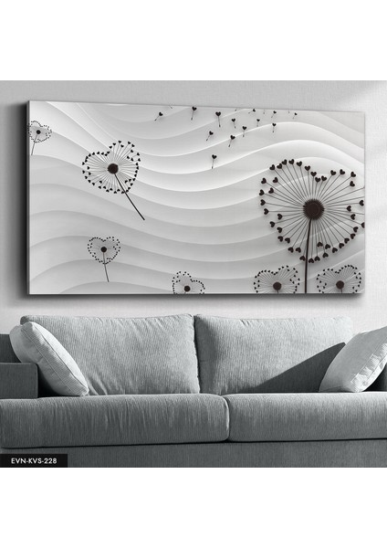 Kalpli Çiçekler Kanvas - Canvas Tablo