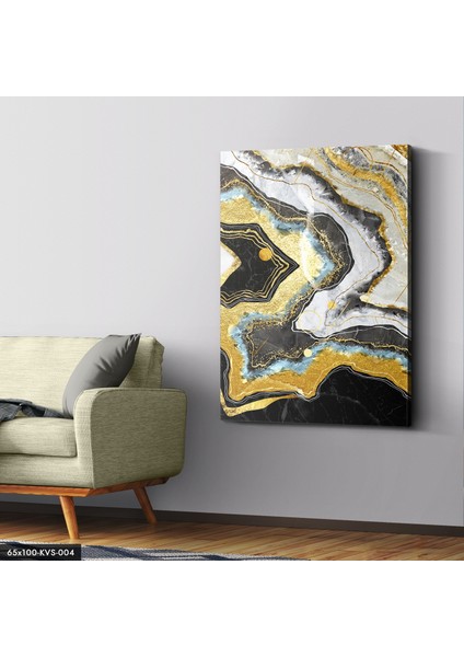 Gold Parıltılı Sanat Kanvas - Canvas Tablo