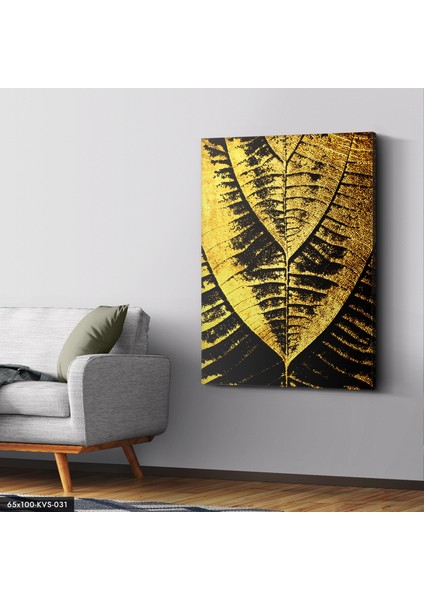 Gold Yaprak Kanvas - Canvas Tablo