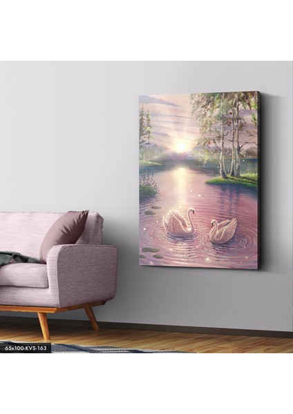 Kuğu Gölü Kanvas - Canvas Tablo