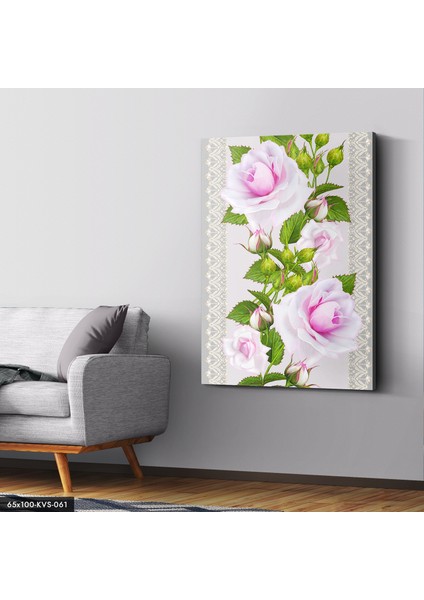 Pembe Çiçekler Kanvas - Canvas Tablo