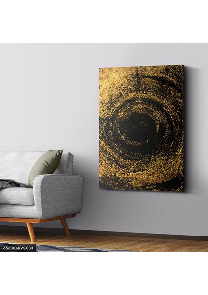 Gold Girdap Kanvas - Canvas Tablo