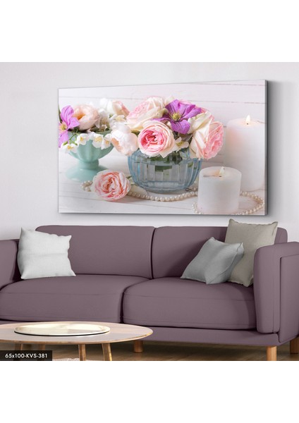 Vazoda Çiçekler Kanvas - Canvas Tablo