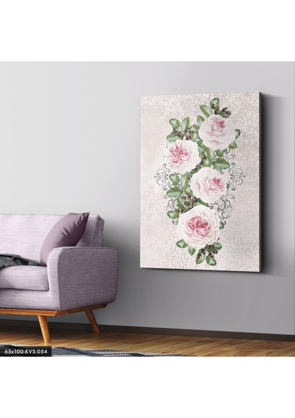 Pembe Çiçekler Kanvas - Canvas Tablo