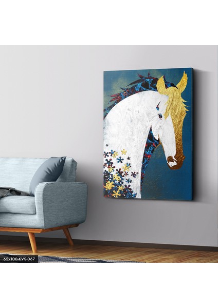 Altın Başlı At Kanvas - Canvas Tablo