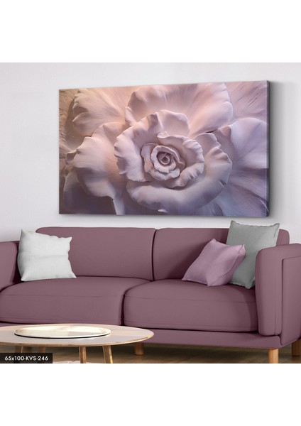 Kabartmalı Çiçek Kanvas - Canvas Tablo