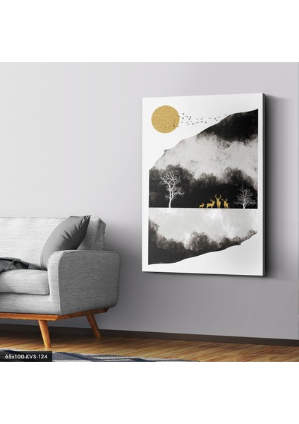 Doğa Soyut Çizim Kanvas - Canvas Tablo