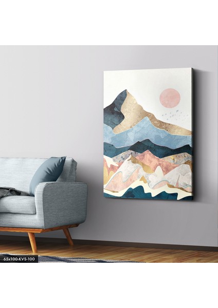 Soyut Dağlar Kanvas - Canvas Tablo