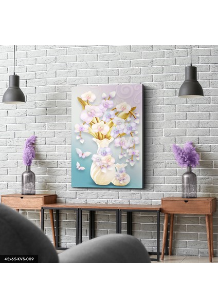 Vazoda Çiçekler Kanvas - Canvas Tablo