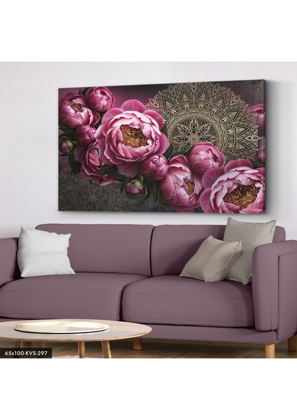 Pembe Çiçekler Kanvas - Canvas Tablo