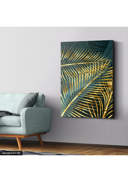 Gold Yaprak Kanvas - Canvas Tablo