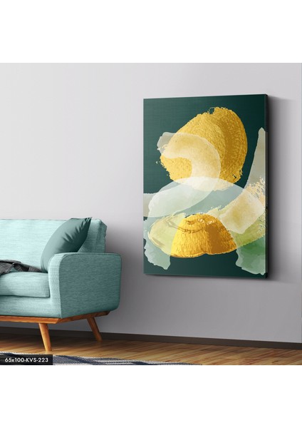 Gold Çizim Kanvas - Canvas Tablo