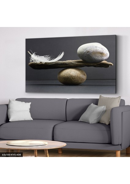 Taş ve Tüy Kanvas - Canvas Tablo