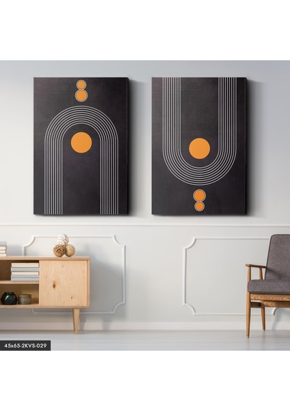 Soyut Sanat 2 Parça Kanvas - Canvas Tablo