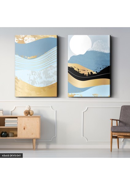 Dijital Çizim 2 Parça Kanvas - Canvas Tablo