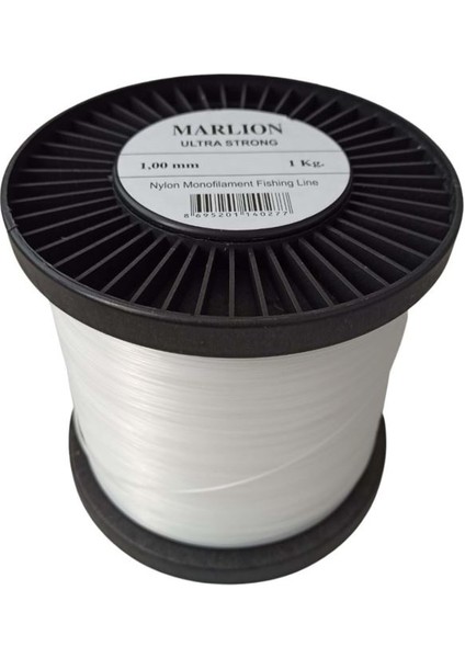 Marlıon Bobin Monofılament 1 Kg. Misina - 1.00 mm - Beyaz