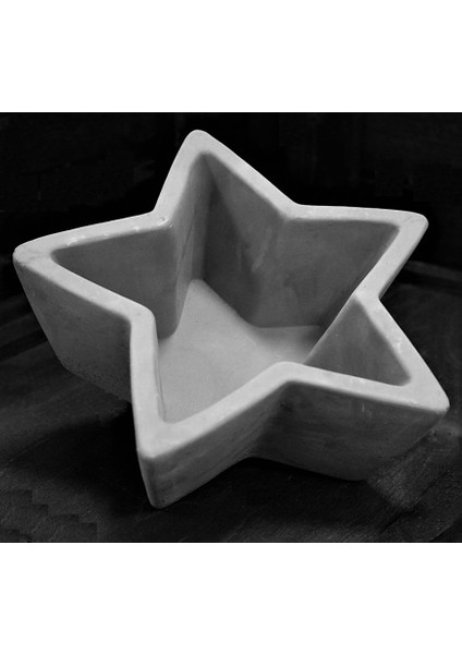 18cm Yıldız Saksı Silikon Kalıp K-595