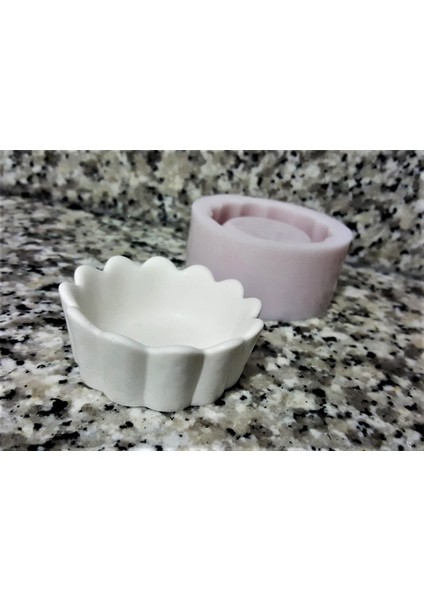 Minyatür Tealight Mumluk Silikon Kalıp K-341, Polyester Taş Tozu Alçı Kalıbı modelleri