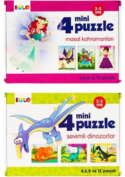 Eolo 2 Yaş Masal Kahramanları ve Dinozorlar Puzzle Set