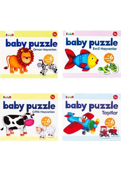 Eolo +1 Yaş 4'lü Bebek Puzzle Seti