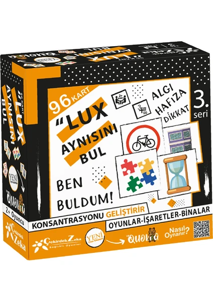 Çekirdek Zeka +3 Yaş Lux Aynısını Bul 3. Seri