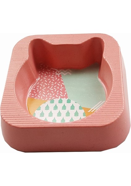 Bambu Kedi Köpek Mama ve Su Kabı BO-3182 500 ml Pembe