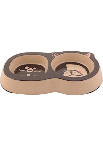 Bambu Ikili Mama ve Su Kabı BO-3140Z ( 200+250ML )Köpek Desenli