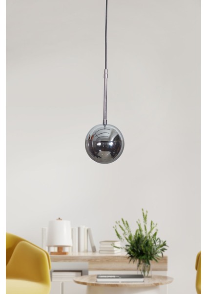 Nova Tekli Krom Siyah Sarkıt Avize