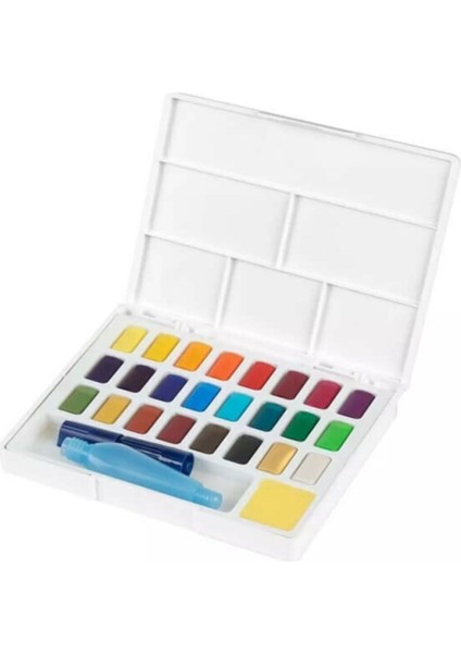 Faber Castell Creative Watercolor Tablet Sulu Boya Seti 24 Renk Su Hazneli Fırça