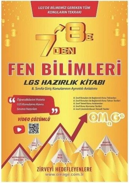 Nartest Yayınları 7 Den 8 E Omage LGS Fen Bilimleri Hazırlık Kitabı