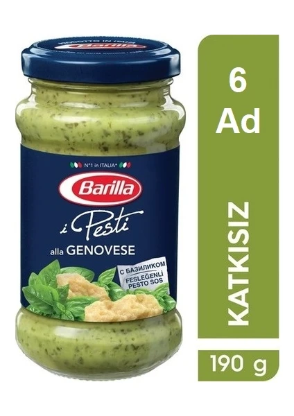 Fesleğenli Pesto Sos (Pesti Genovese) 190 gr x 6