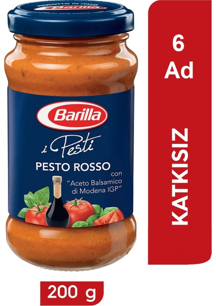 Domatesli ve Fesleğenli Pesto Sos (Pesto Rosso ) 200 gr x 6