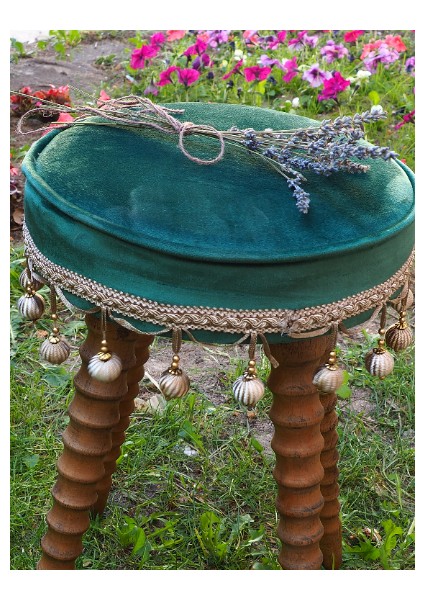 Yeşil Dekoratif Vintage Puf fırsatları