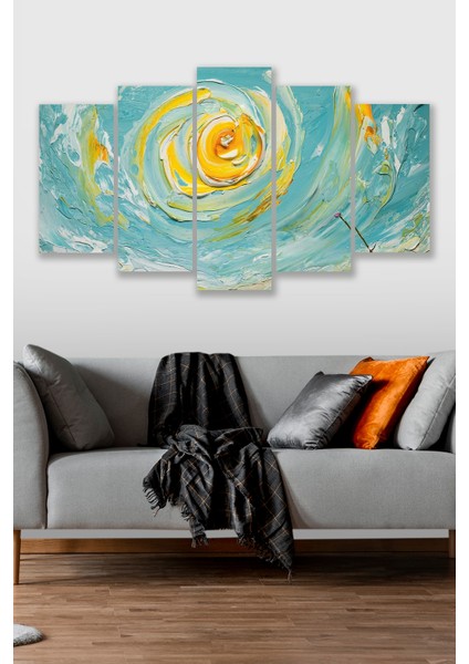 5 Parça Modern Stil Mdf Duvar Tablosu