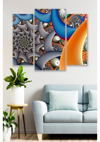 3 Parça Model Stil Mdf Duvar Tablosu