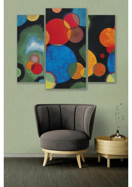 3 Parça Modern Stil Mdf Duvar Tablosu