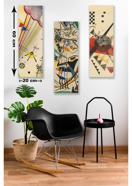 3 Parça Ev Ofis Mdf Duvar Tablosu
